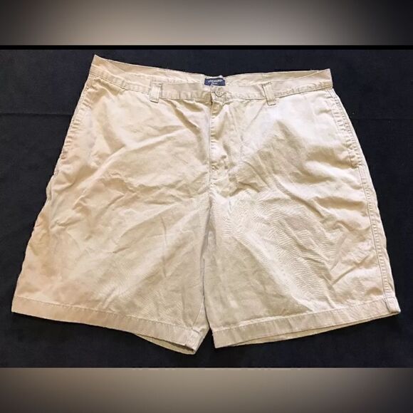 Dockers Men's Khaki Flat Front Shorts Size 42 - Picture 1 of 6